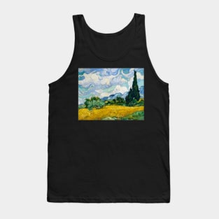 Wheat field with cypresses Tank Top